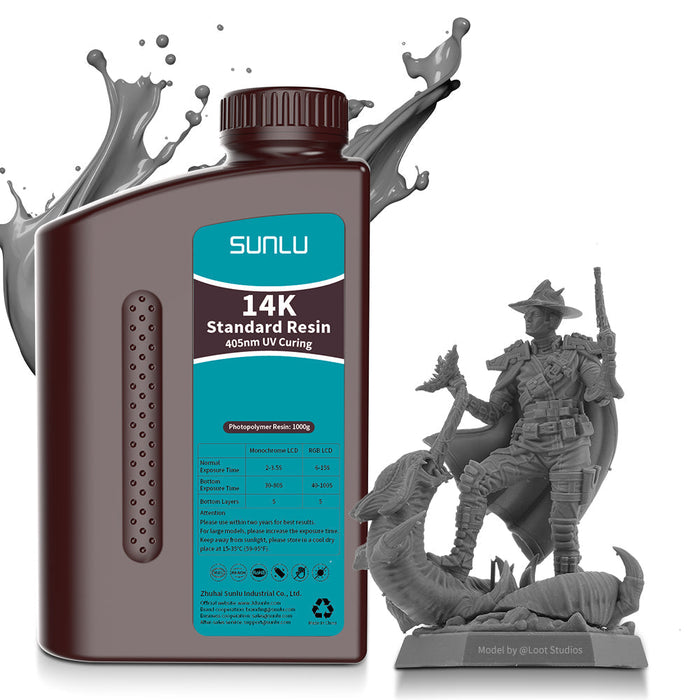 [MOQ : 6 Bouteilles] Série de résines 1000G et Résine Standard et Résine Standard Plus et Résine ABS-Like et Résine Standard Water-wash et Résine 14K