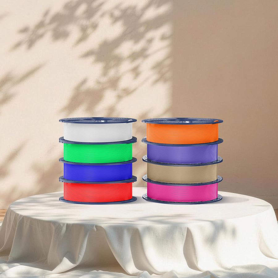 Filament PLA, PLA+, PLA+2.0, PLA Meta – 8 bobines de 250 g, 0,25 kg par bobine, pack de 8, total 2 kg, mini bobine pour imprimantes 3D