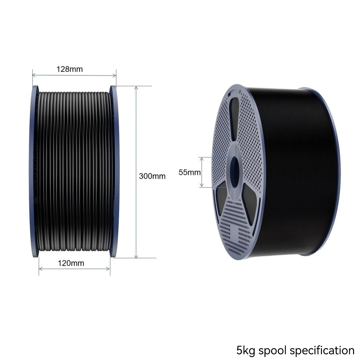 5KG Grande Bobine Série, PLA, PLA+, ABS, PETG, HSPLA 5KG Grande Bobine Filament