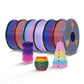 [MOQ : 3 Rouleaux] PLA, PLA Transparent Rainbow, SILK, PETG Rainbow Filament 1KG
