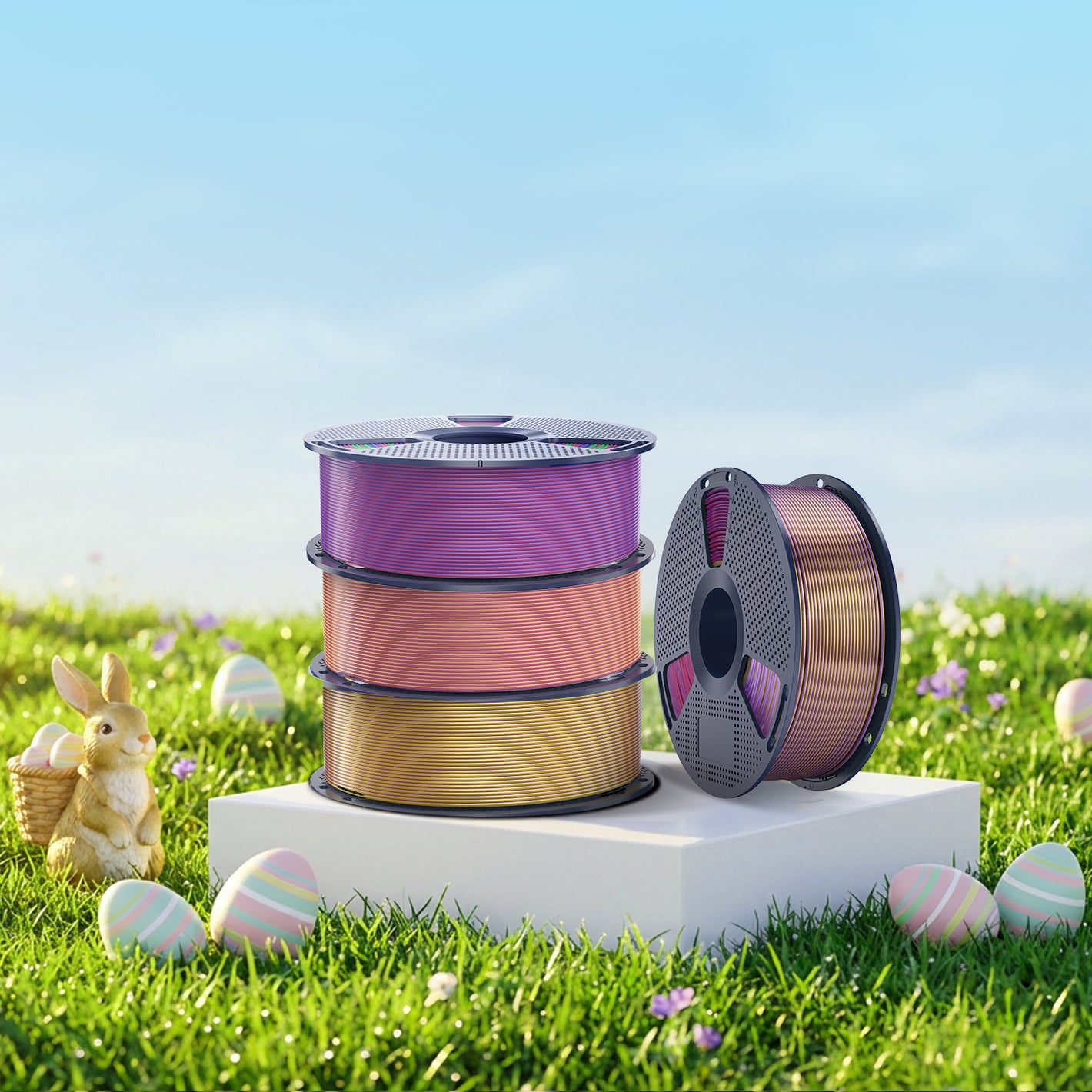 Accès VIP exclusif, Silk Multicolore (Bicolore, Tricolore). PLA+ Soie Unicolore Filament 1KG