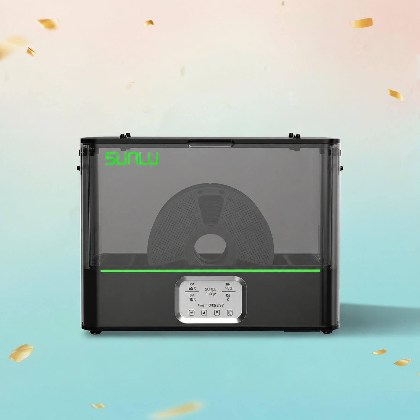 SUNLU FilaDryer E2, jusqu'à 110℃, séchage et recuit professionnels, conçu pour les filaments d'impression 3D destinés à l'ingénierie.