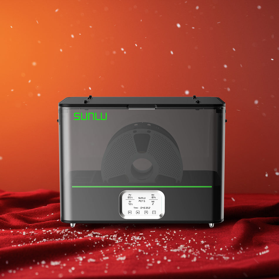 SUNLU FilaDryer E2, jusqu'à 110℃, séchage et recuit professionnels, conçu pour les filaments d'impression 3D destinés à l'ingénierie.