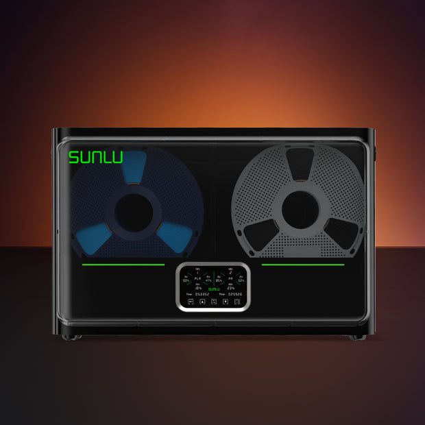 SUNLU FilaDryer S4 Pro – Sécheur de Filament 3D Double Zone, Contrôle Indépendant de la Température et du Temps, 85°C, Fonction Séchage & Recuit, Compatible avec 4 Bobines de 1 kg