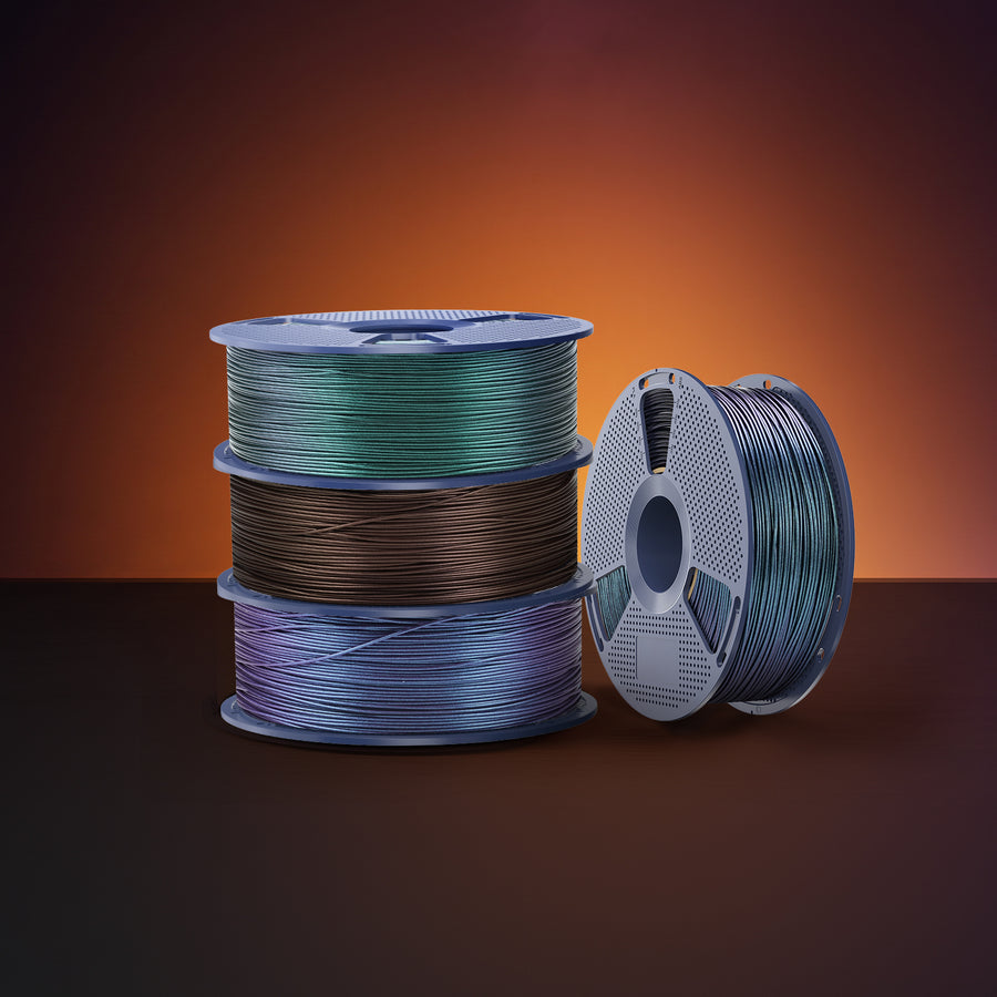 SUNLU PLA Galaxy Filament Esthétique 1KG, Filament PLA à Changement de Couleur, Poudre Nacrée Ultrafine Étincelante