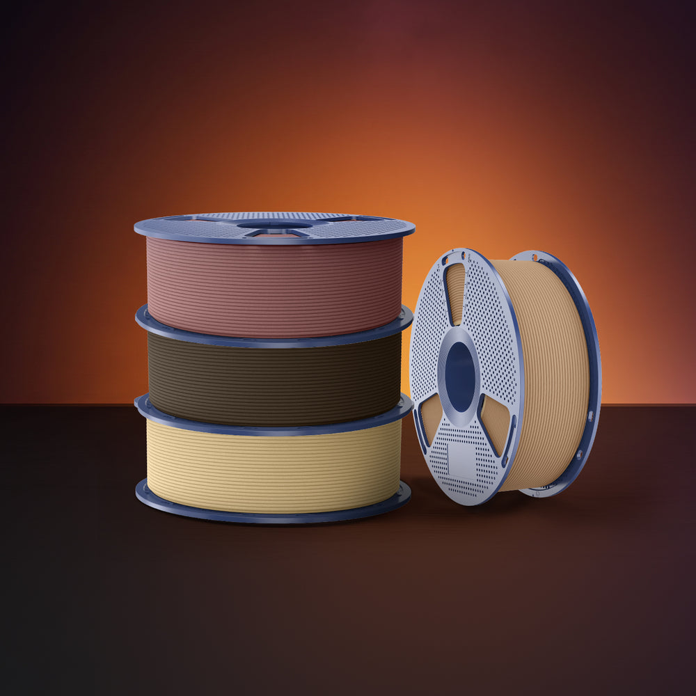 [3 rouleaux min.] Optimized Wood PLA Filament 1KG, Bois Optimisé pour Imprimante 3D 1KG, Texture Bois Optimisée et Améliorée