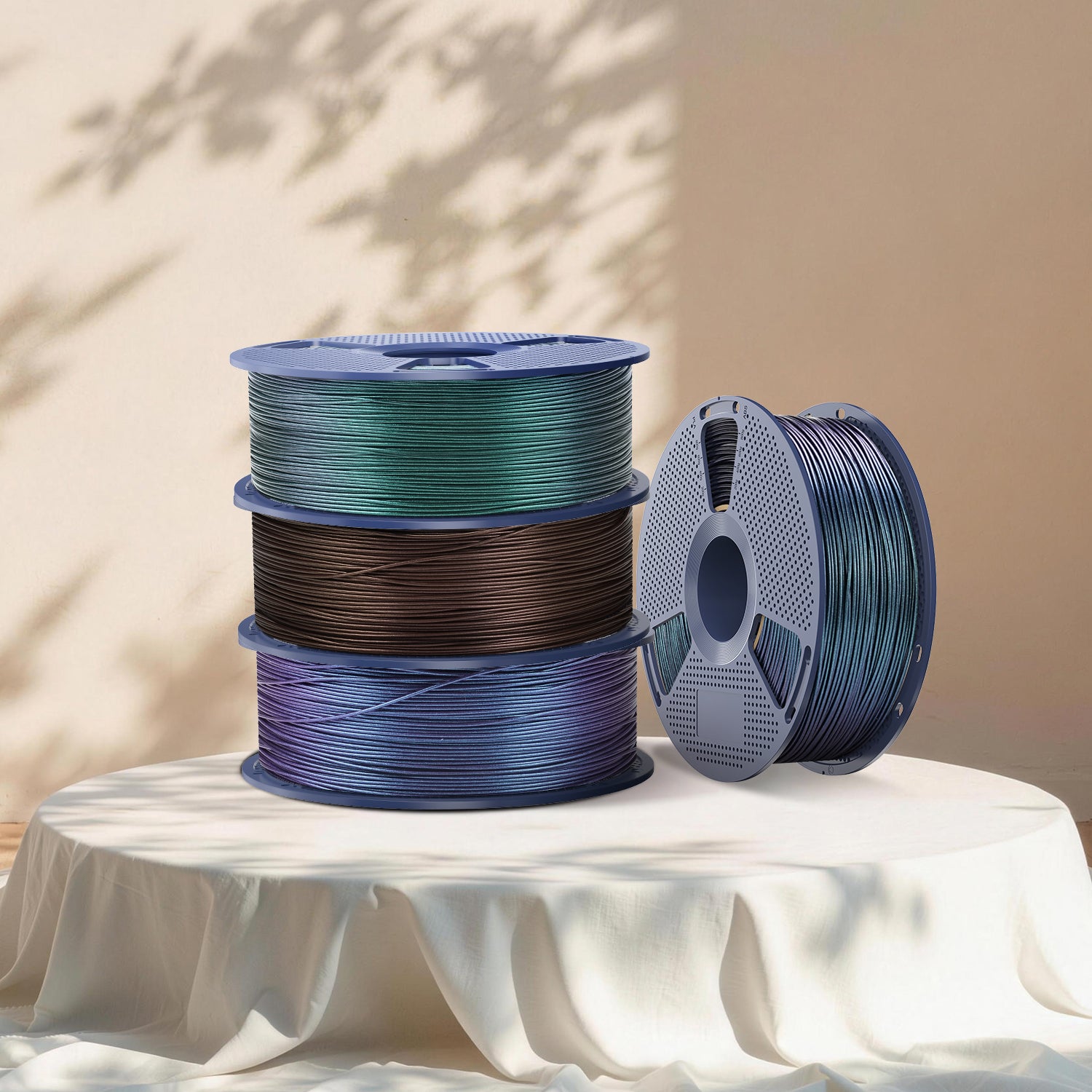 SUNLU PLA Galaxy Filament Esthétique 1KG, Filament PLA à Changement de Couleur, Poudre Nacrée Ultrafine Étincelante