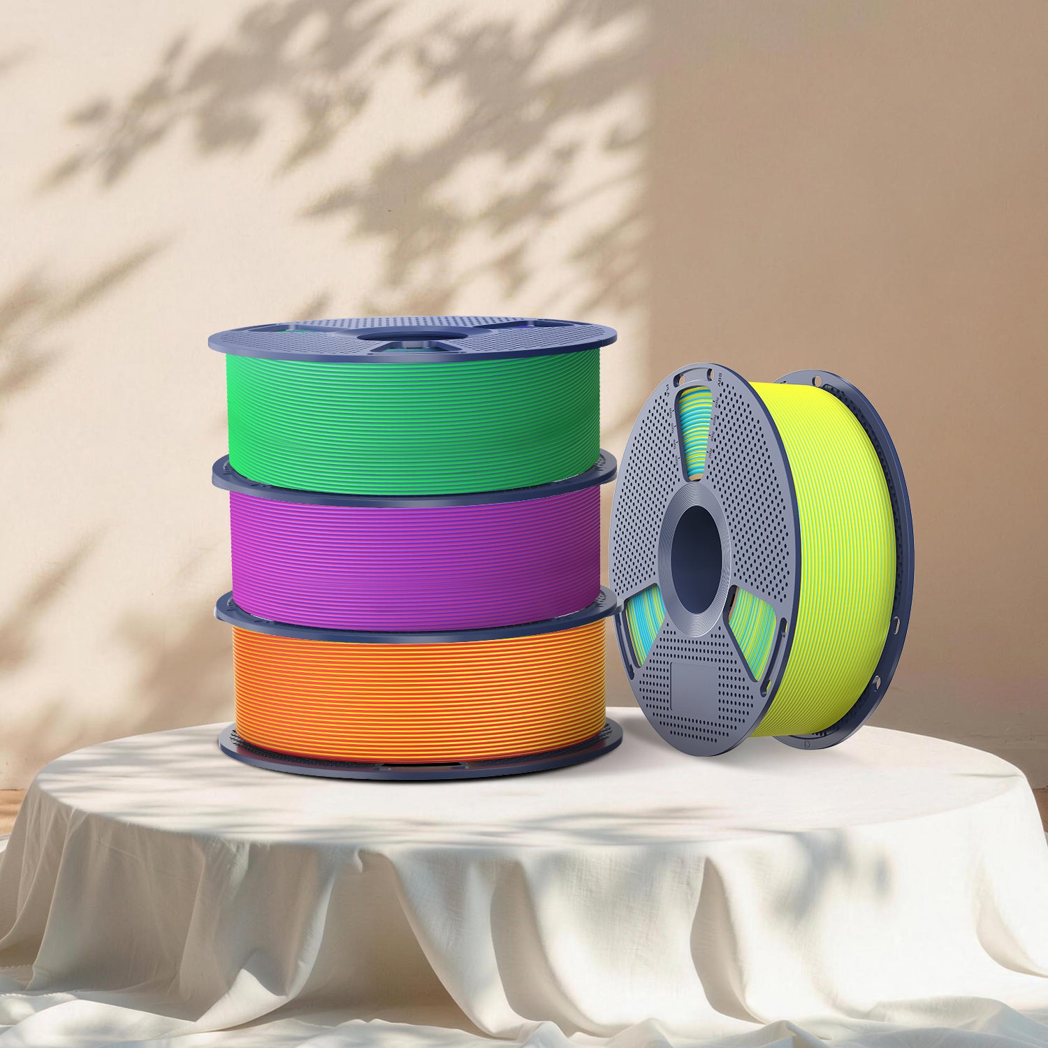 [MOQ : 3 Rouleaux] PLA Matte Dual-Color Filament Esthétique pour Imprimante 3D 1KG, Dégradés Bicolores Fluides & Finition Mate Douce