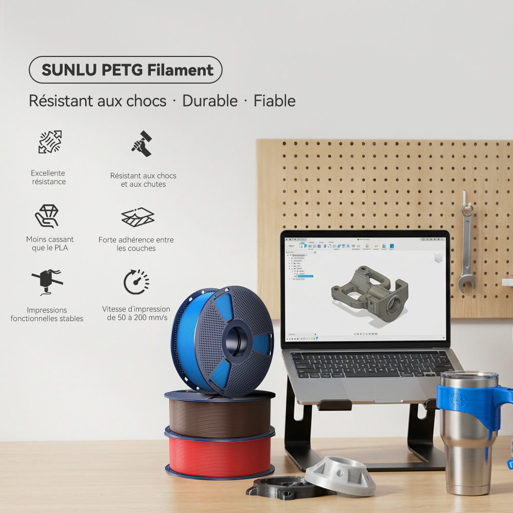 [MOQ : 6 Rouleaux] PETG Filament 1KG