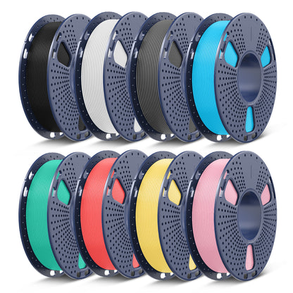 Filament PLA, PLA+, PLA+2.0, PLA Meta – 8 bobines de 250 g, 0,25 kg par bobine, pack de 8, total 2 kg, mini bobine pour imprimantes 3D