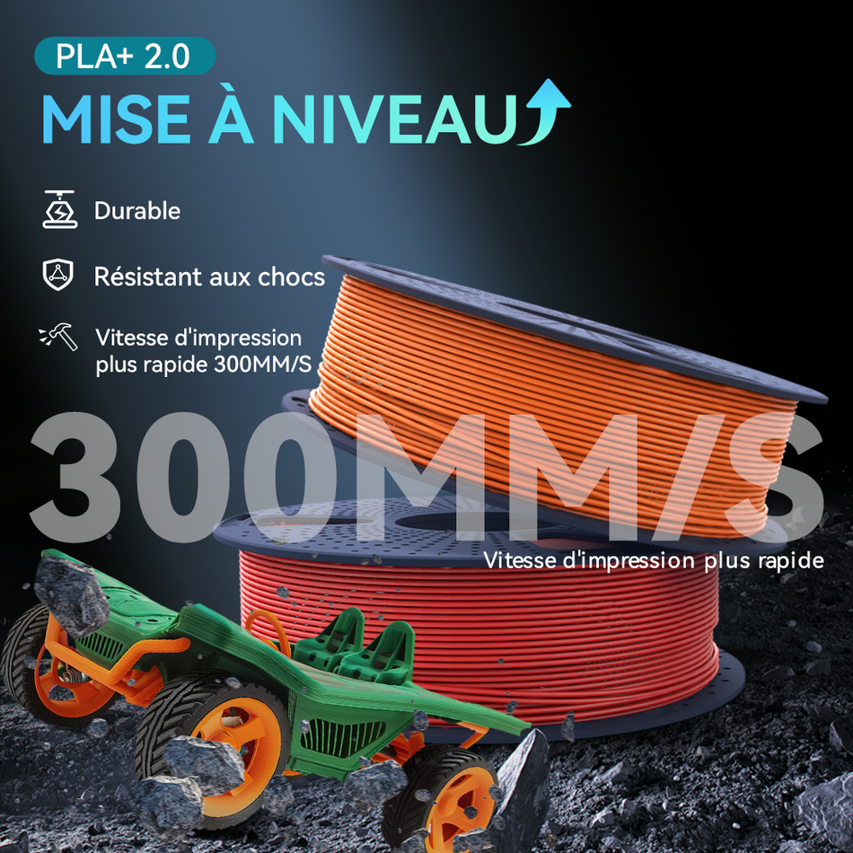 [MOQ : 6 Rouleaux] PLA+ 2.0, Upgraded PLA+(PLA Plus) Filament 1KG