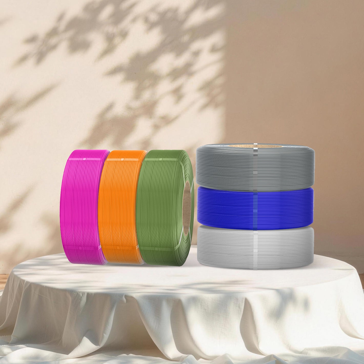 SUNLU Filament de Recharge 1KG, Refill, PLA, PLA+, PLA+2.0, PETG compatible avec 2025 bobines réutilisables SUNLU 3ème génération et BambuLab, 1KG 1.75mm Filament