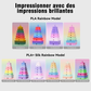 [MOQ : 3 Rouleaux] PLA, PLA Transparent Rainbow, SILK, PETG Rainbow Filament 1KG