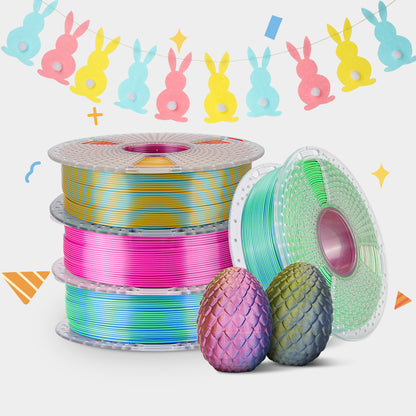 SUNLU Paquets multicolores 1KG*4 rouleaux, Pack d'impression 3D ultime pour des créations printanières vibrantes !