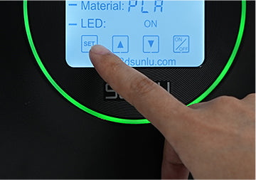 Cliquer sur "Set" pour changer de menu