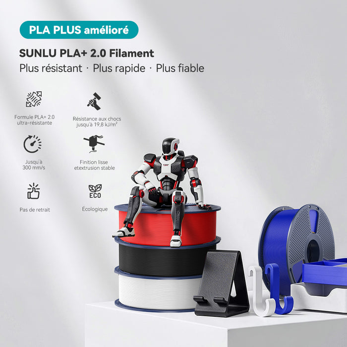 [MOQ : 6 Rouleaux] PLA+ 2.0, Upgraded PLA+(PLA Plus) Filament 1KG