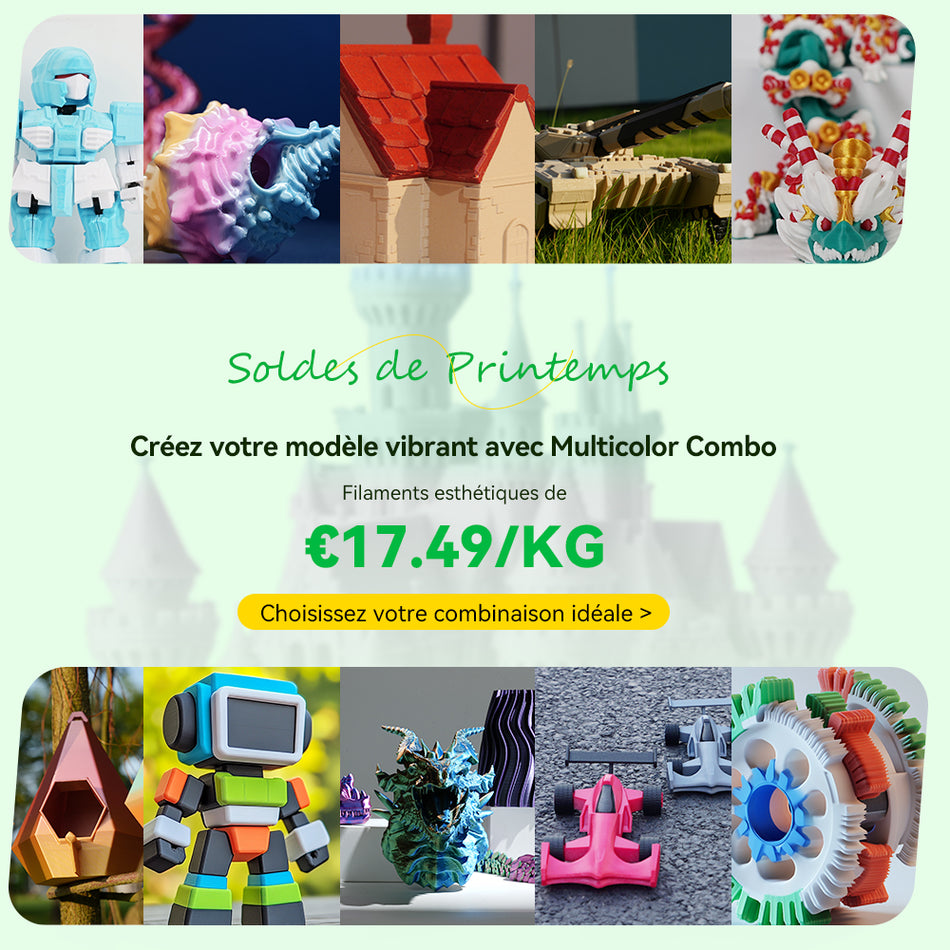 [Spring Vibrant Color Combo | MOQ: 2 Ensembles]Bundle de Filament Multicolore PLA, PLA+, PLA Meta, PLA Mat de 3KG