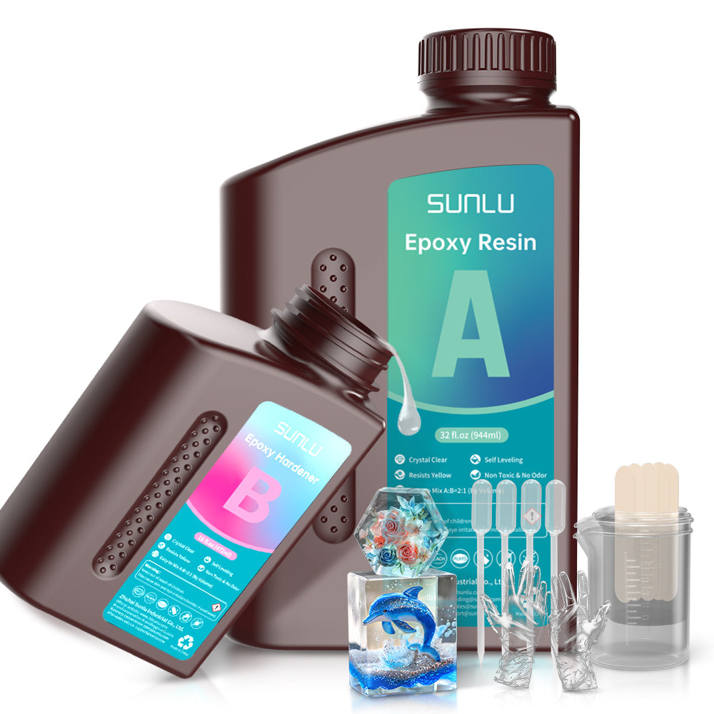 Kit De Résine Époxy Cristalline 48OZ(32OZ+16OZ), Parfait Pour Les Cadeaux De Bricolage, Le Moulage, L'Enrobage, La Décoration, Les Tables De Rivière