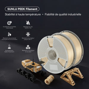 Filament PEEK (Polyether Ether Ketone) pour imprimante 3D 1KG