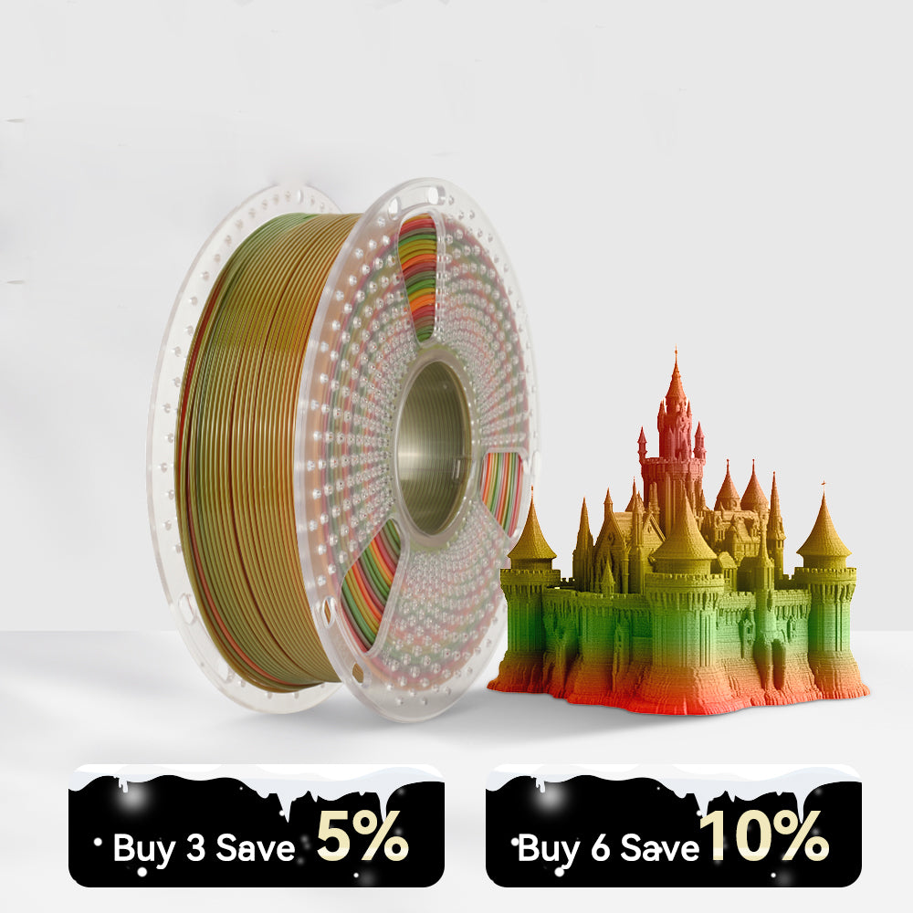 [MOQ : 6 Rouleaux] PETG Rainbow Filament Pour Imprimante 3D 1KG