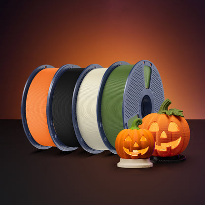 Pack Filament PLA Halloween – 4 Bobines, 6 Thèmes au Choix (🎃 Modèle Halloween Offert)